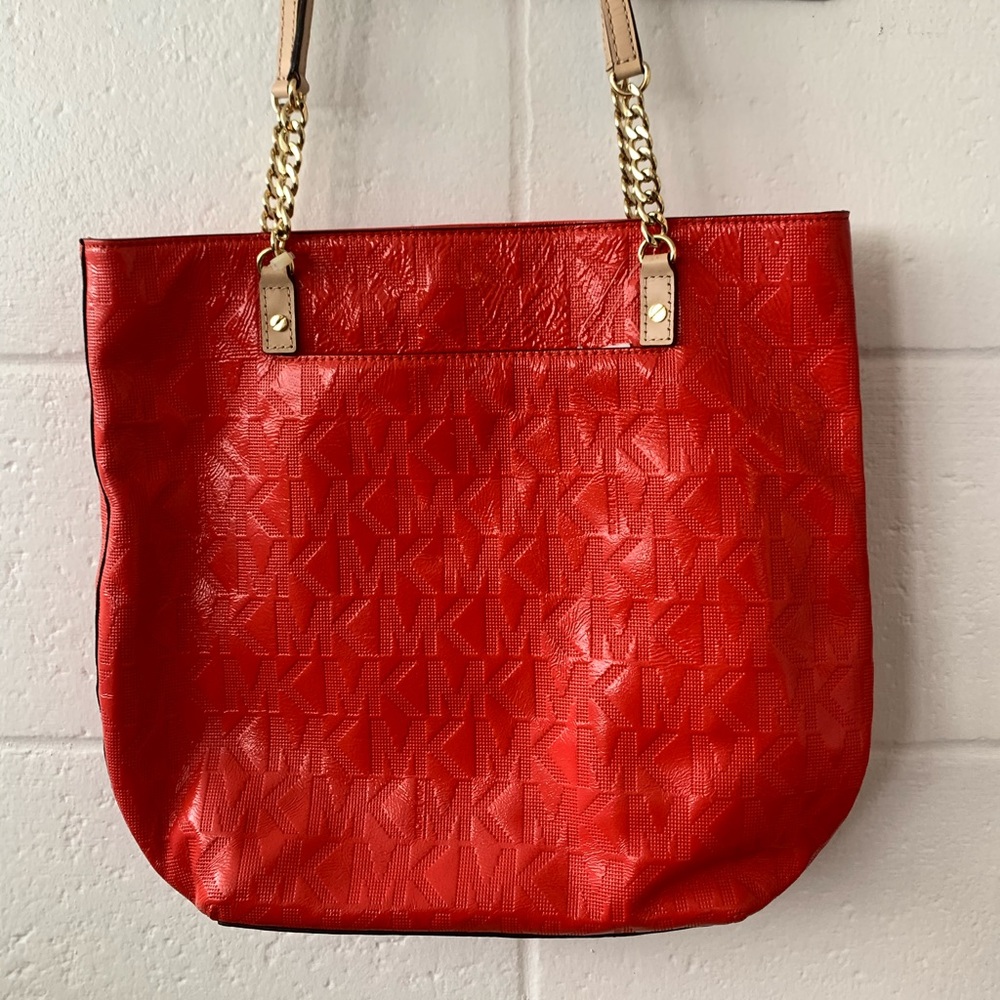 Micheal Kors Mandarin Leather Chain Tote